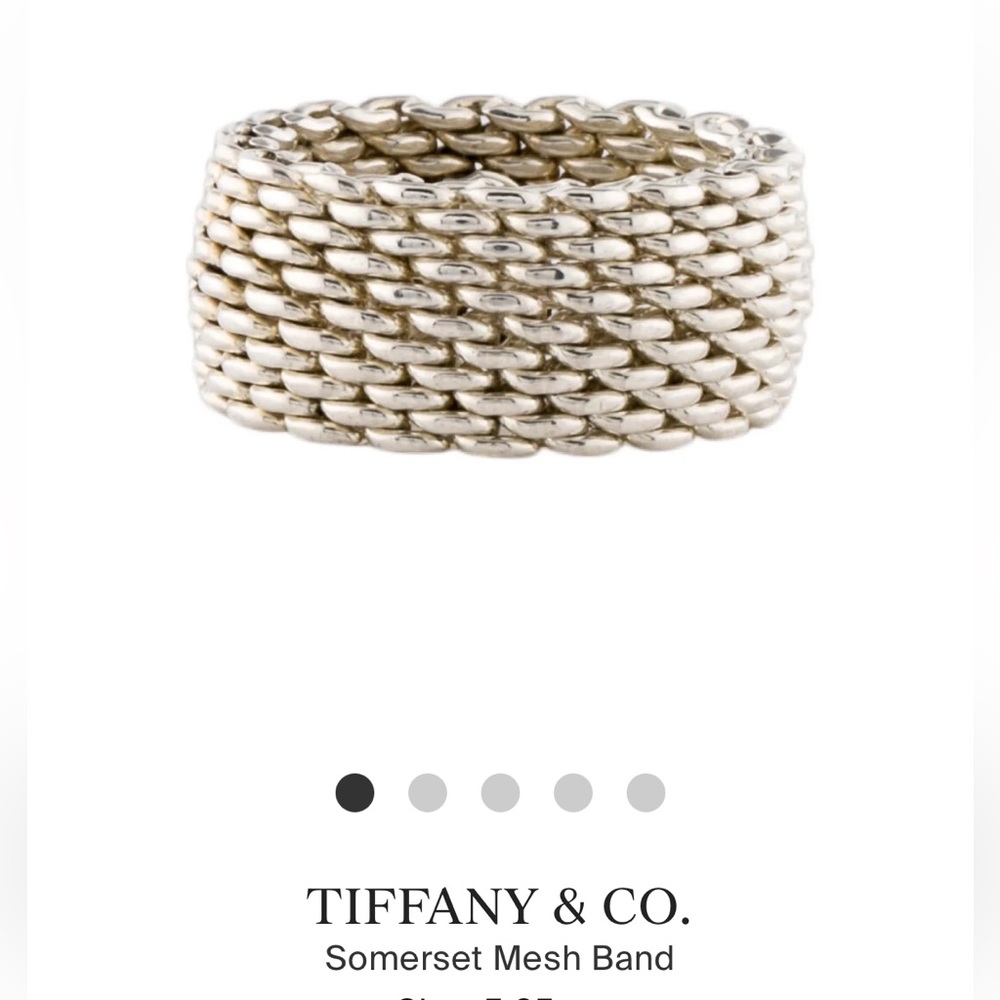 Tiffany & Co. Somerset Sterling Silver Mesh Band Ring